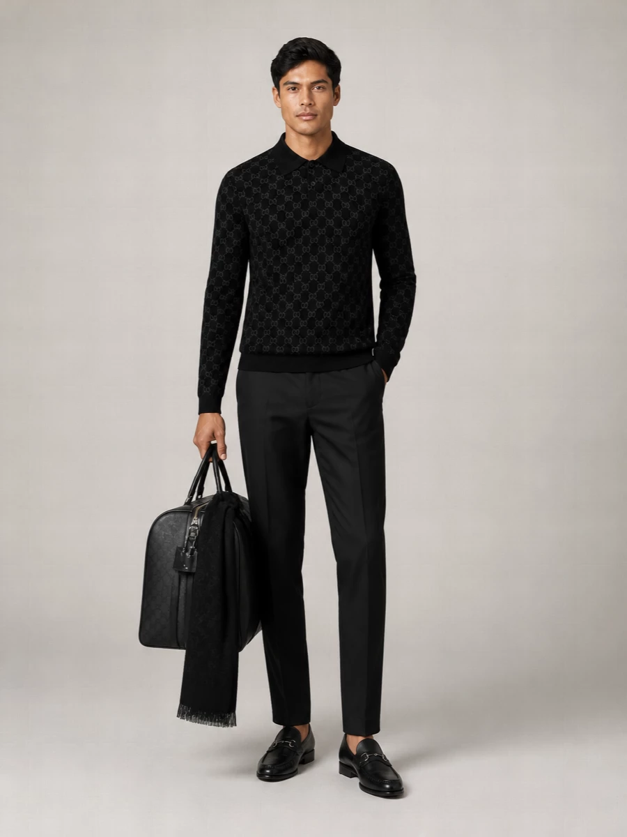 Gucci Calfskin Leather Loafers