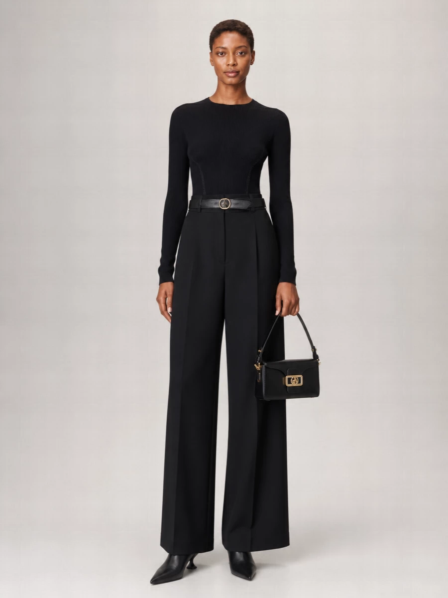 Lanvin Cashmere Silk Wool Ribbed Sweater