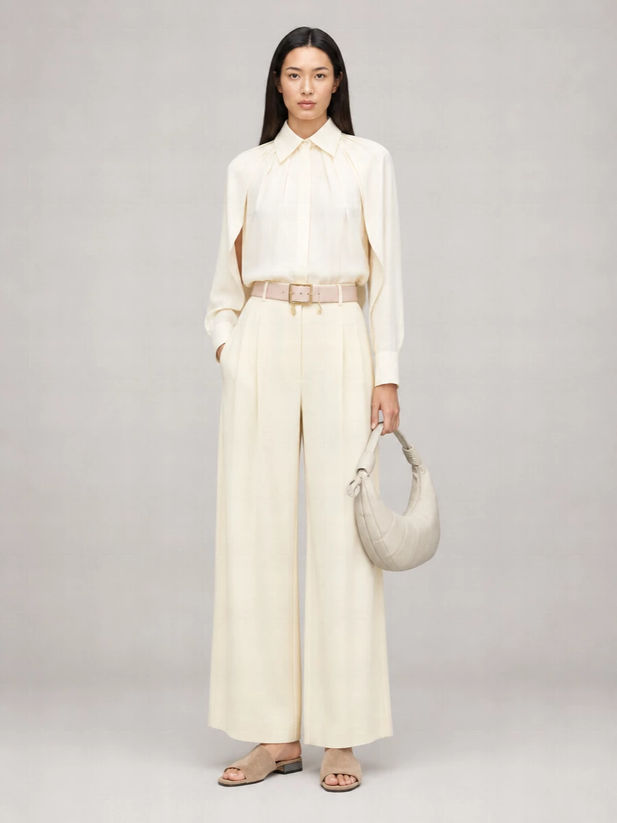Max Mara Virgin Wool Wide-Leg Trousers