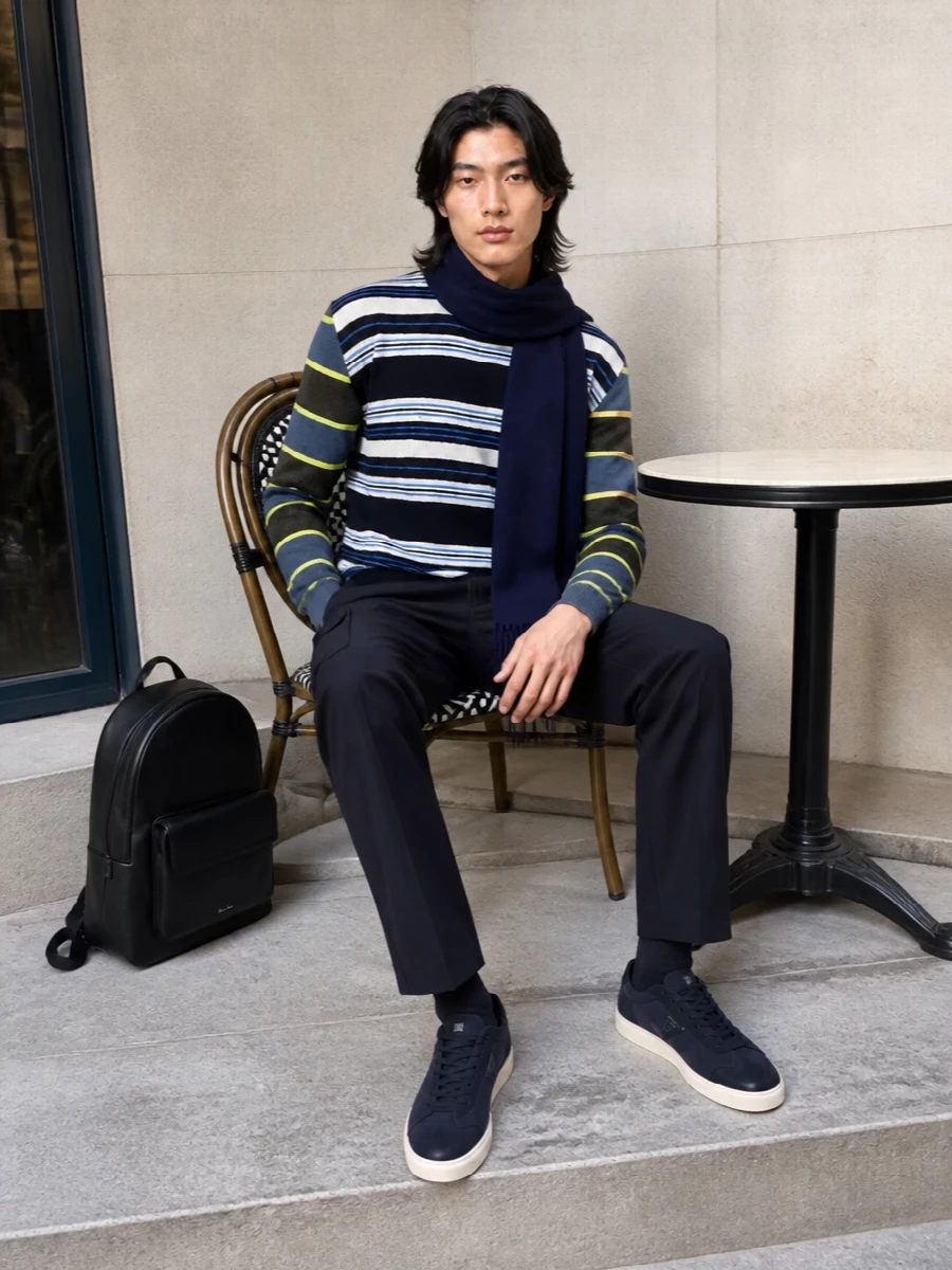 Paul smith striped sweater navy cargo trousers