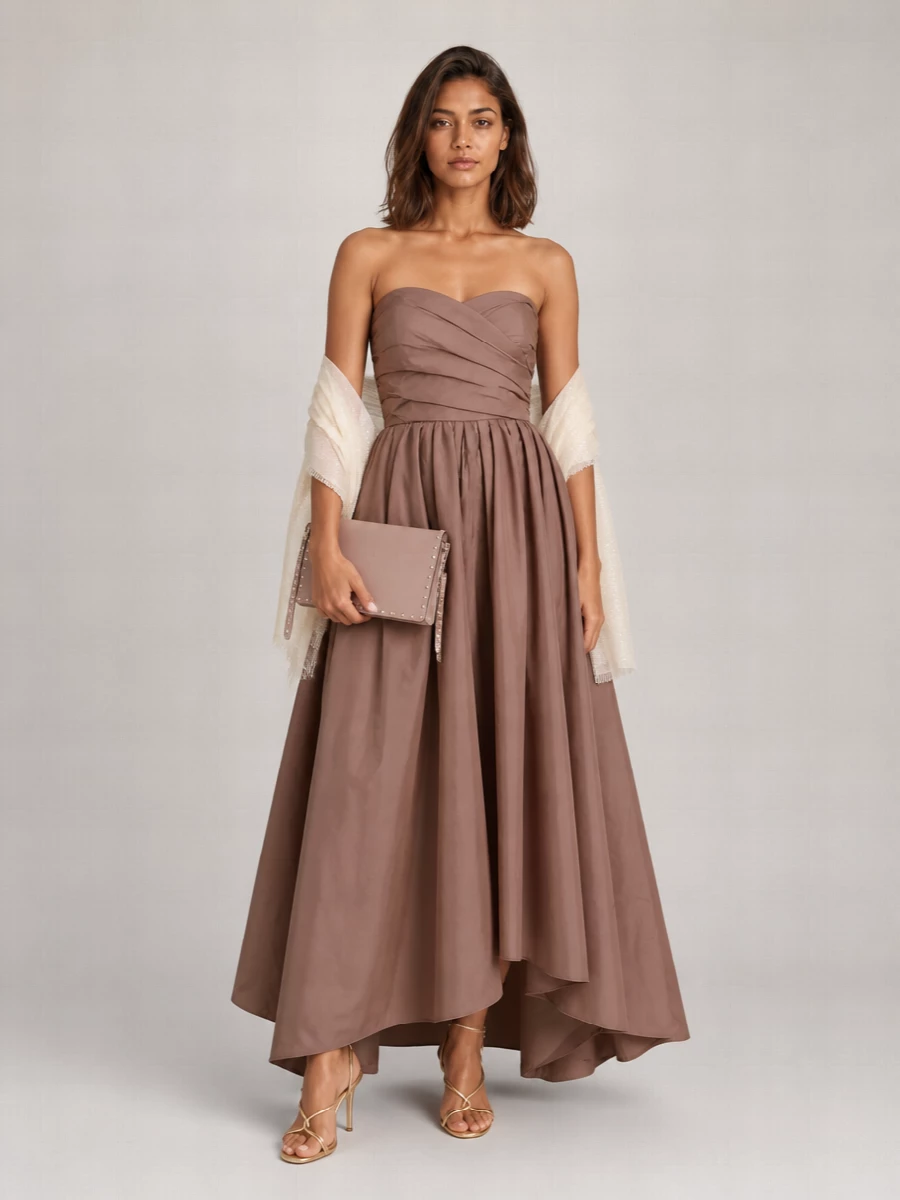 Pinko Off-Shoulder Asymmetric Mini Dress