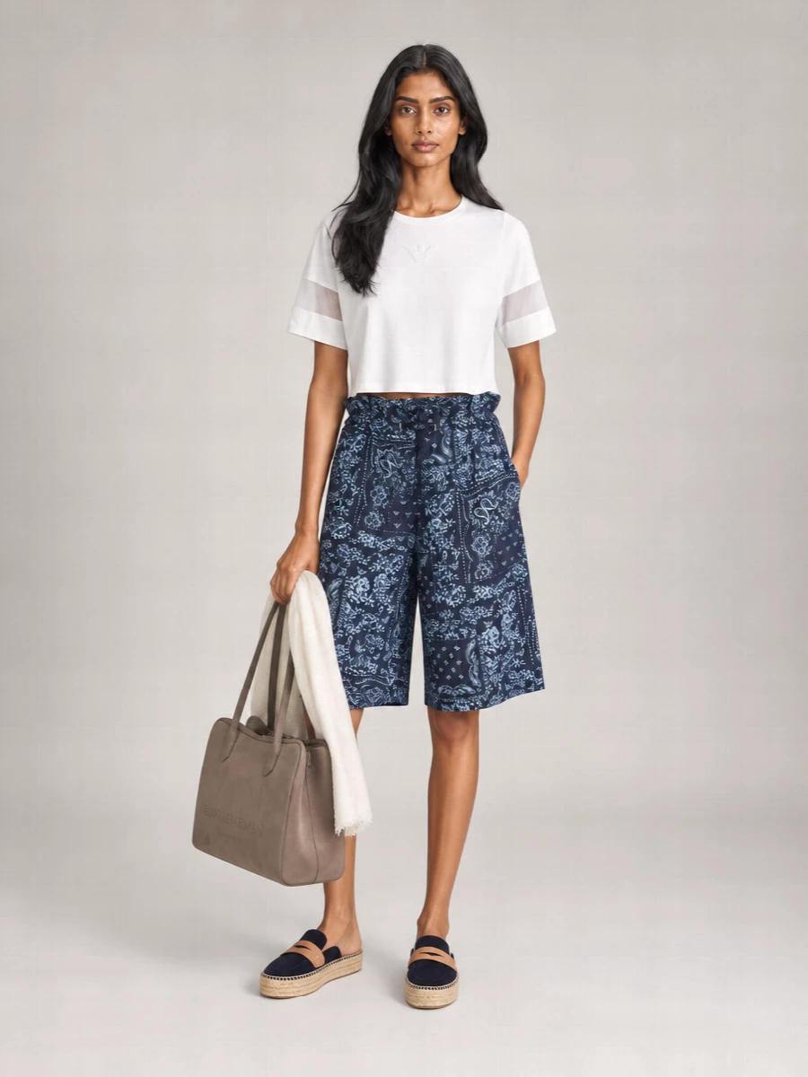 Emporio Armani Printed Knee-Length Shorts