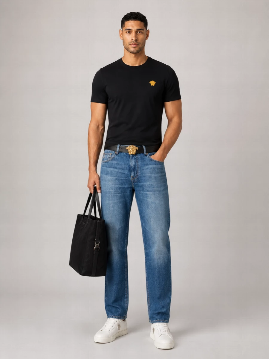 Versace Straight-Leg Denim Jeans