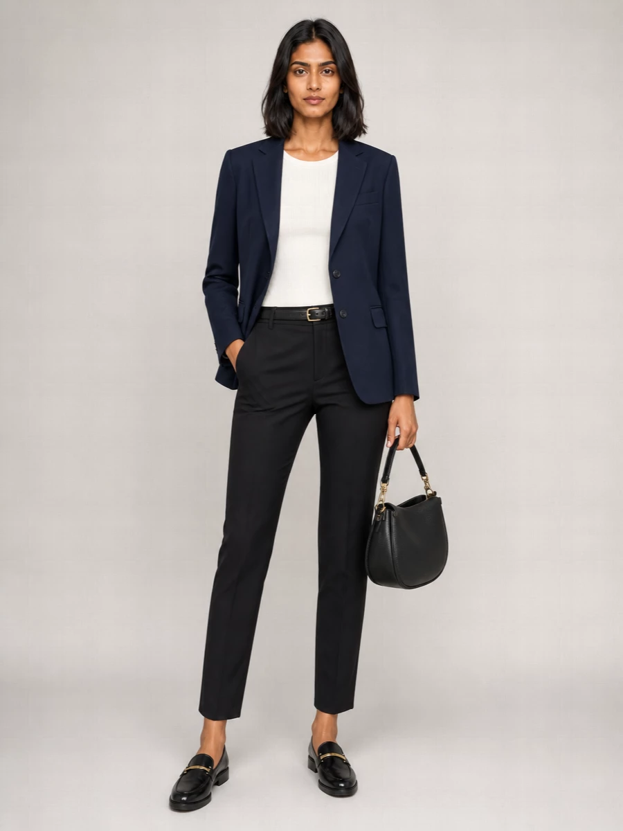 Emporio Armani Pleated Tapered Tailored Trousers