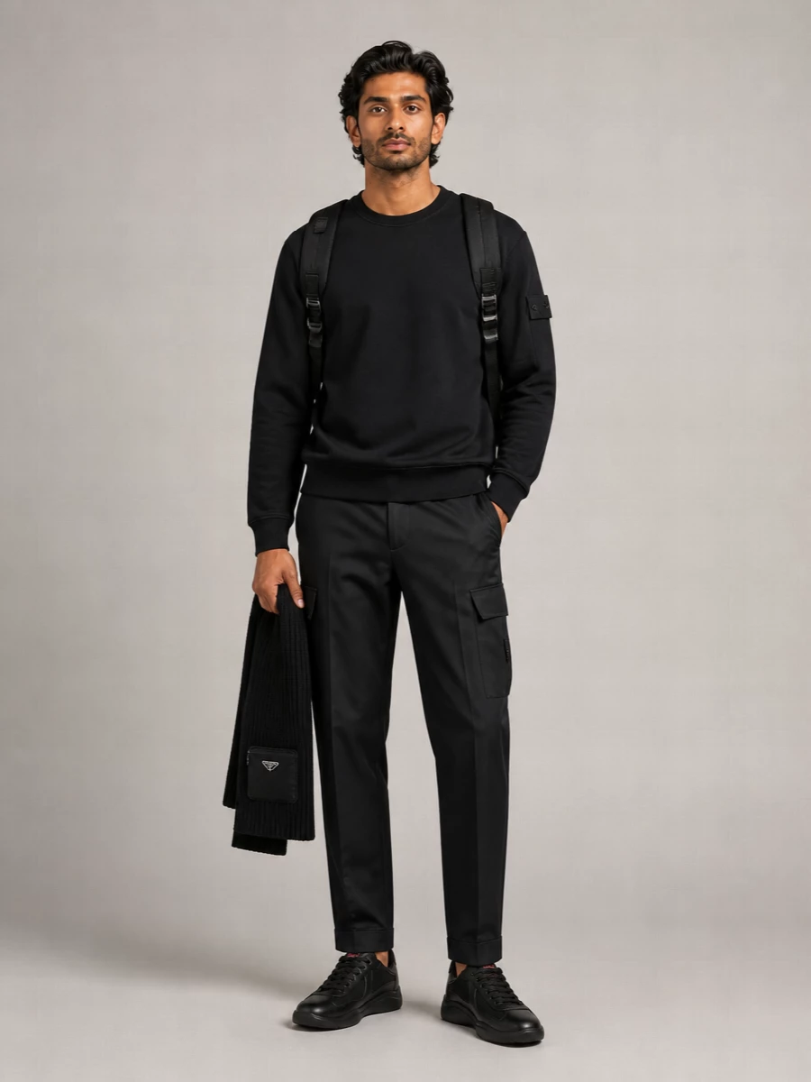 Stone Island Stretch Cotton Sweatshirt