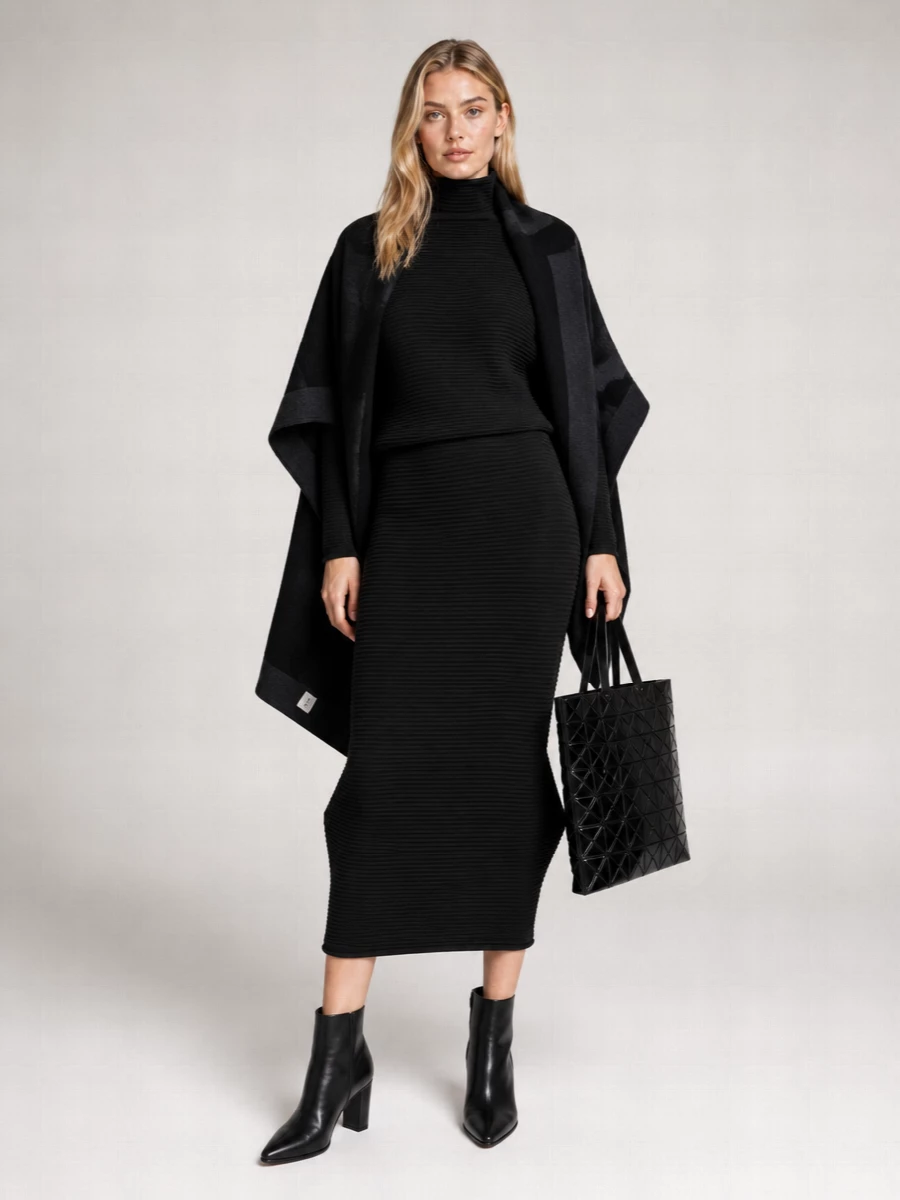 Pleats Please Issey Miyake Pleated High Neck Short Sleeve Top