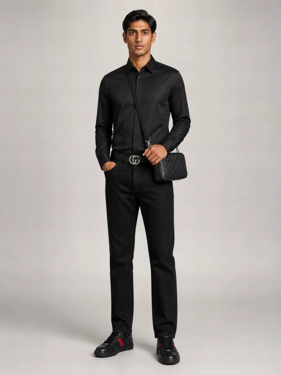 Gucci denim low-rise flared jeans
