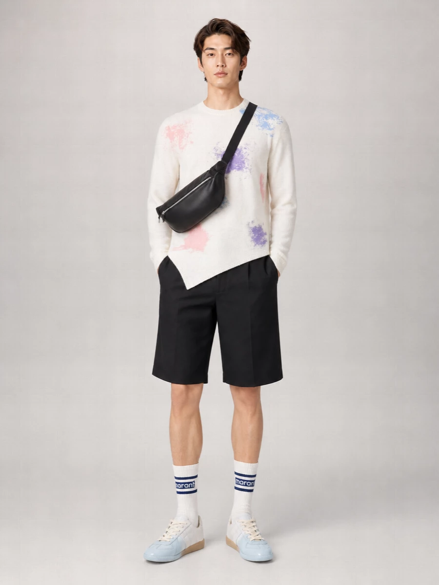 Comme Des Garçons Ribbed Asymmetric Sweater