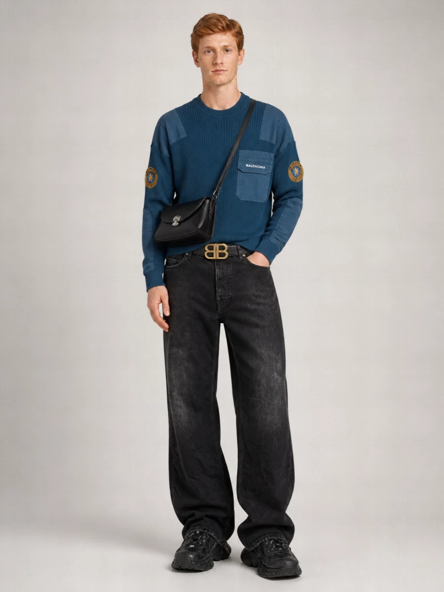 Balenciaga Wool Military Sweater