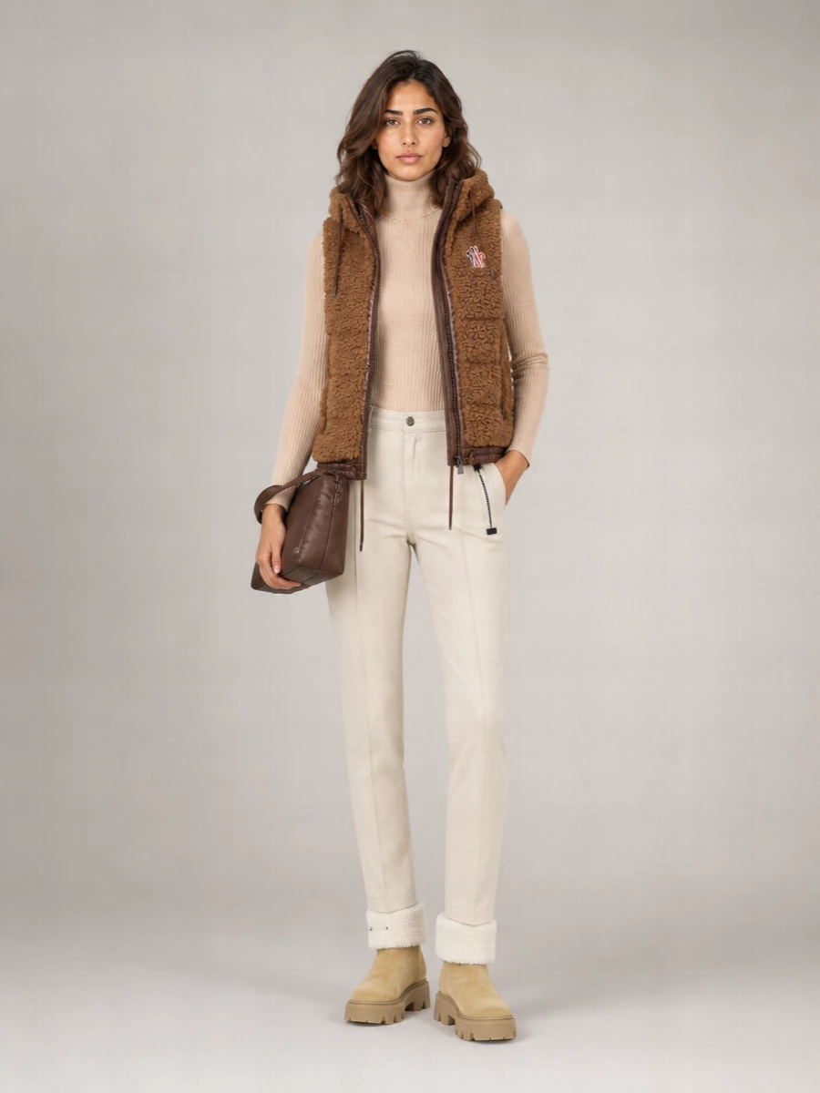 Moncler Grenoble teddy fleece gilet