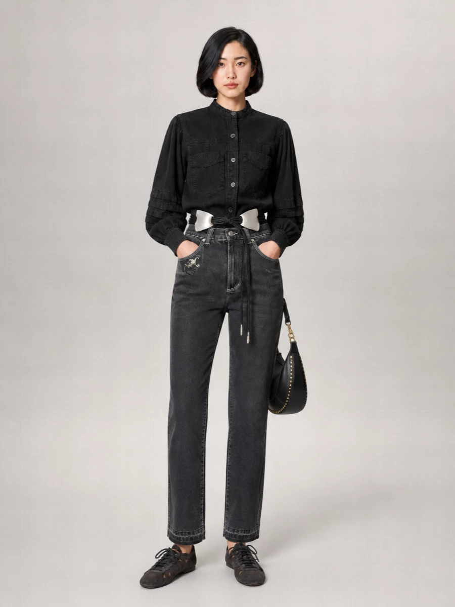 Isabel Marant Naoko Medium Leather Shoulder Bag