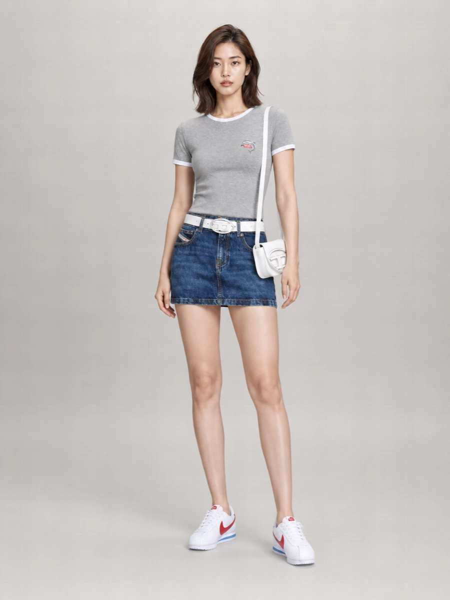Diesel Ribbed Slim-Fit Graphic T-Shirt