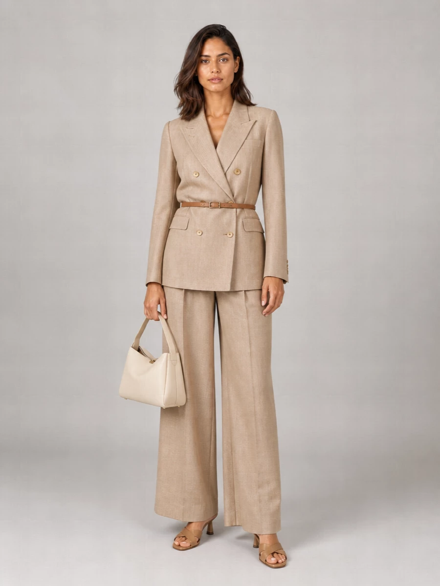 The Andamane Mélange Twill Tailored Trousers