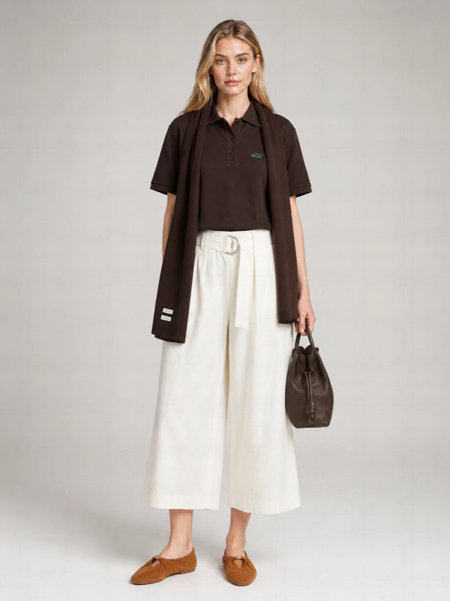 Loewe cotton two-tone asymmetric relaxed-fit polo shirt
