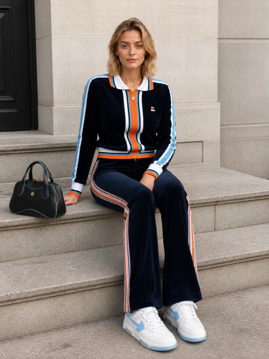 Casablanca track jacket flared pants sneakers