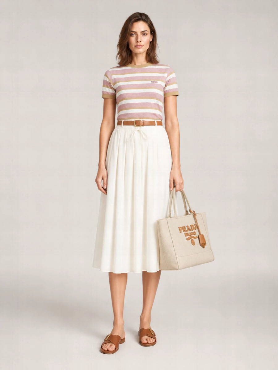 Prada Striped Jersey T-Shirt