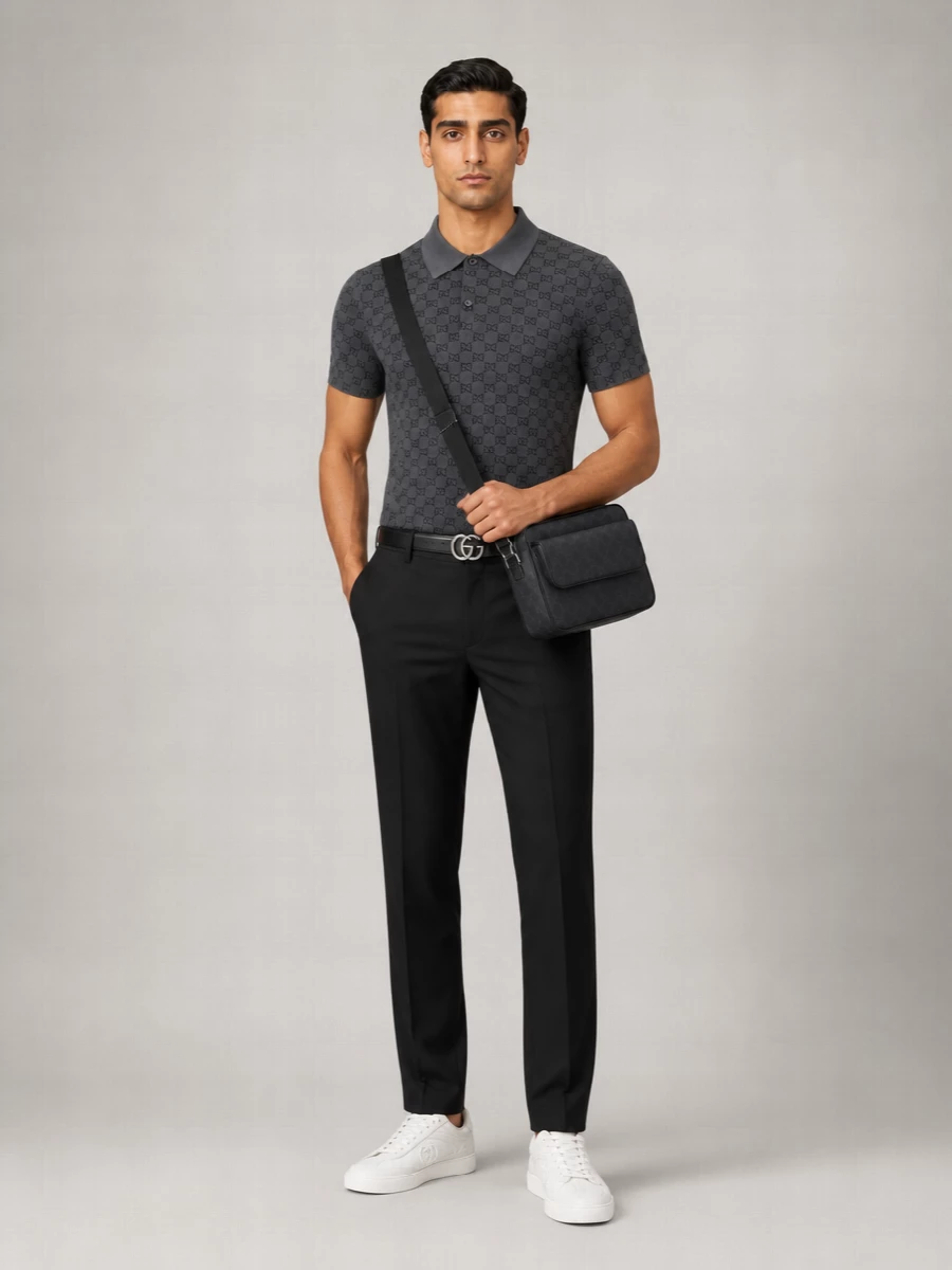 Gucci Silk Polo Shirt
