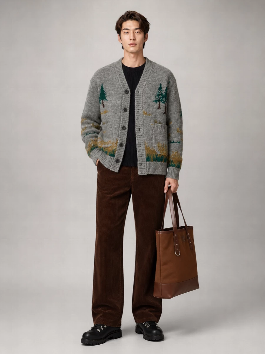 Junya Watanabe embroidered wool cardigan