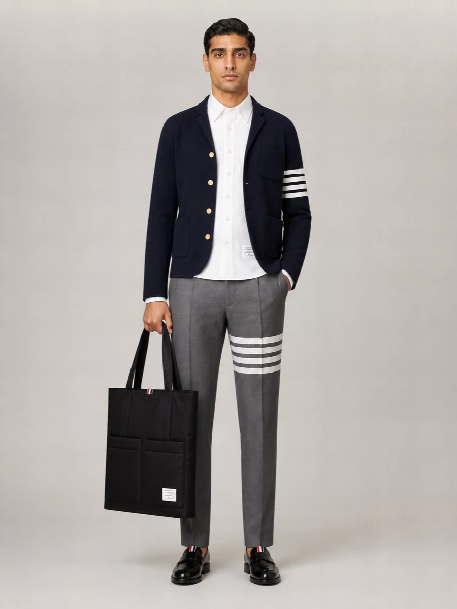 Thom Browne Wool Single Breasted Coat