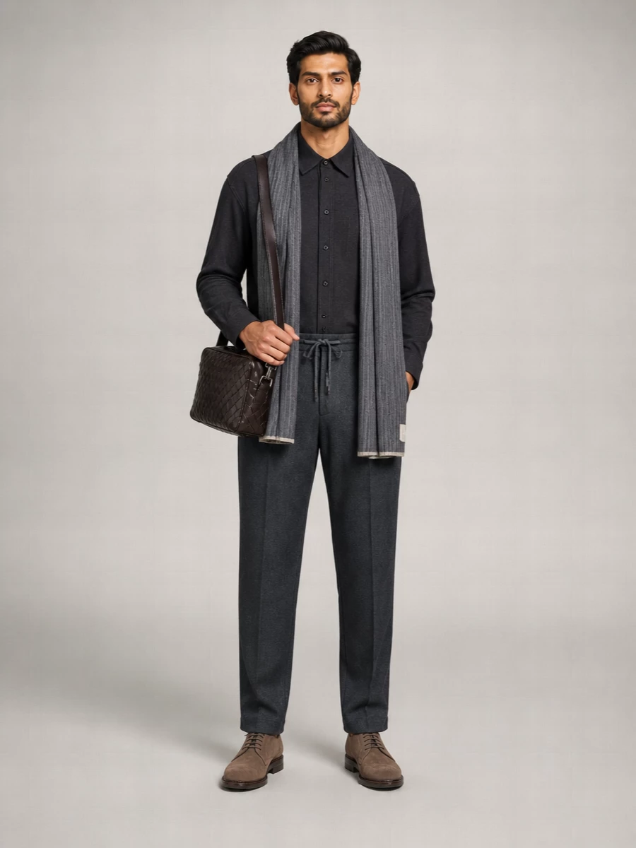 Brunello Cucinelli Wool Long-Sleeve Shirt
