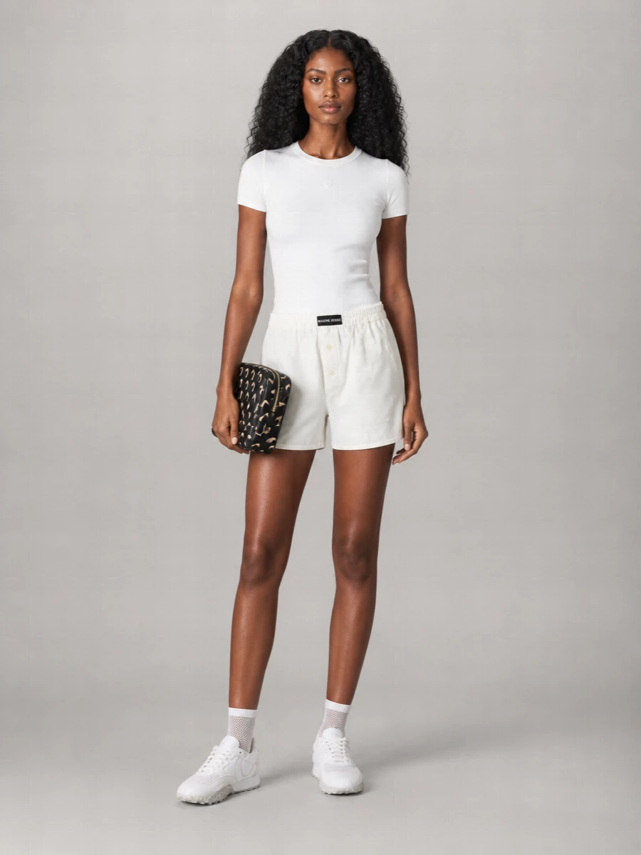 Marine Serre Cotton Knee-Length Shorts