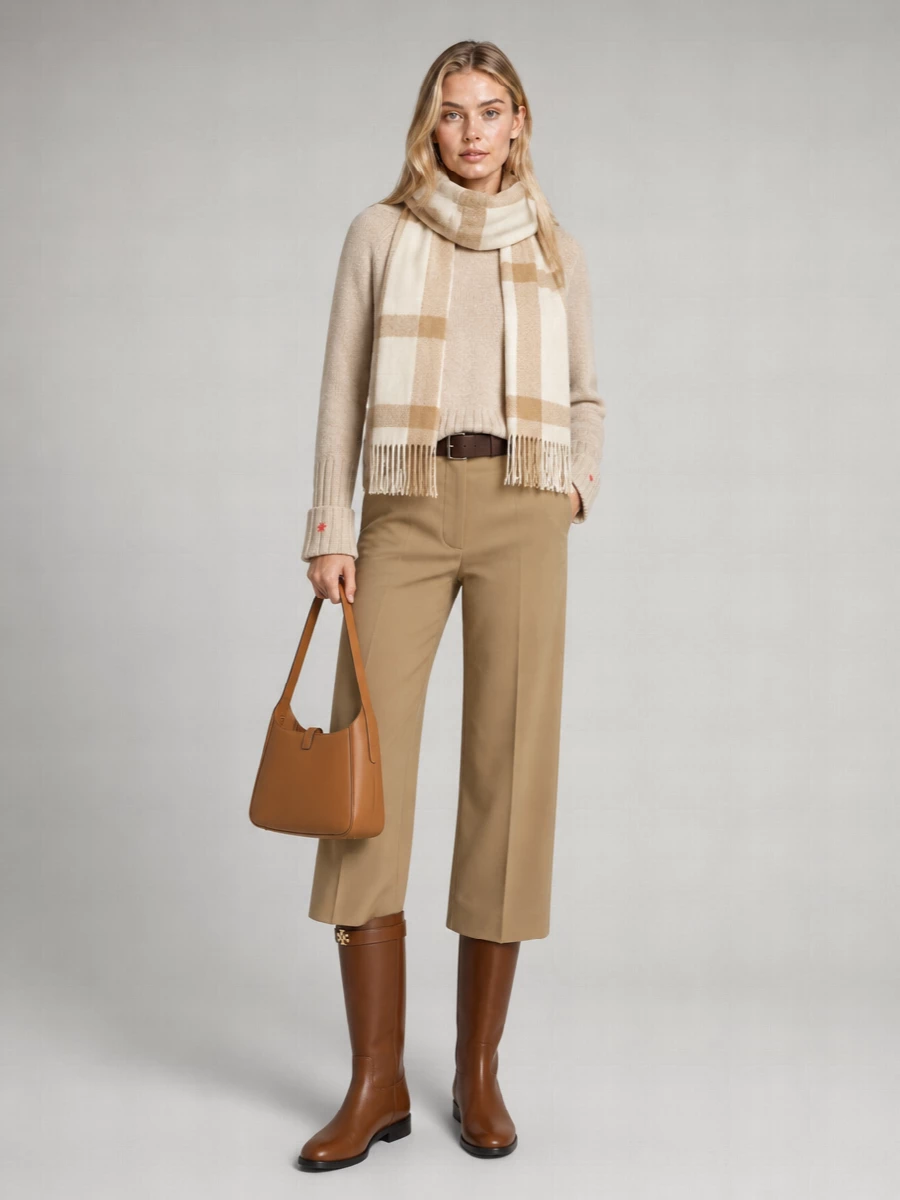 Tory Burch Wool Floral-Embroidered Asymmetric Sweater