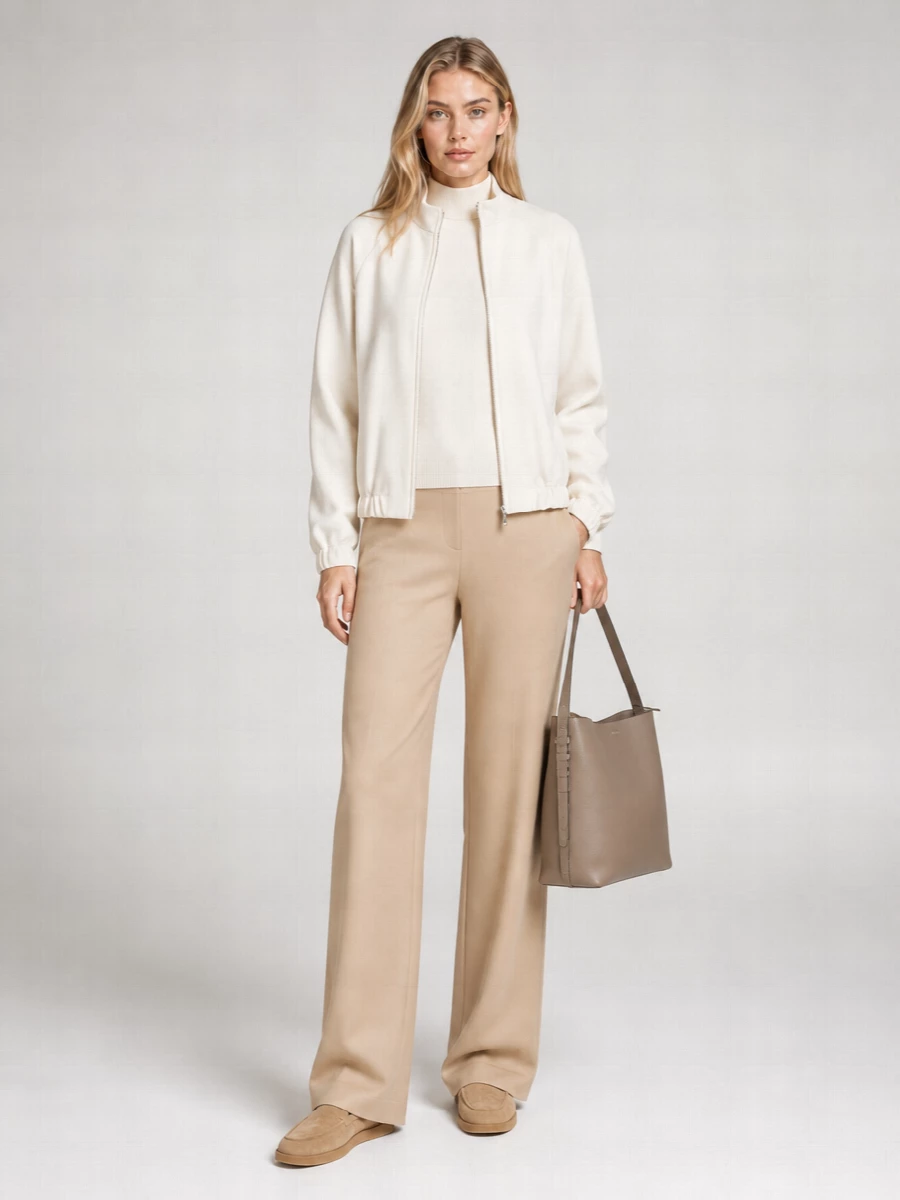 Max Mara High-Neck Raglan-Sleeve Jacket