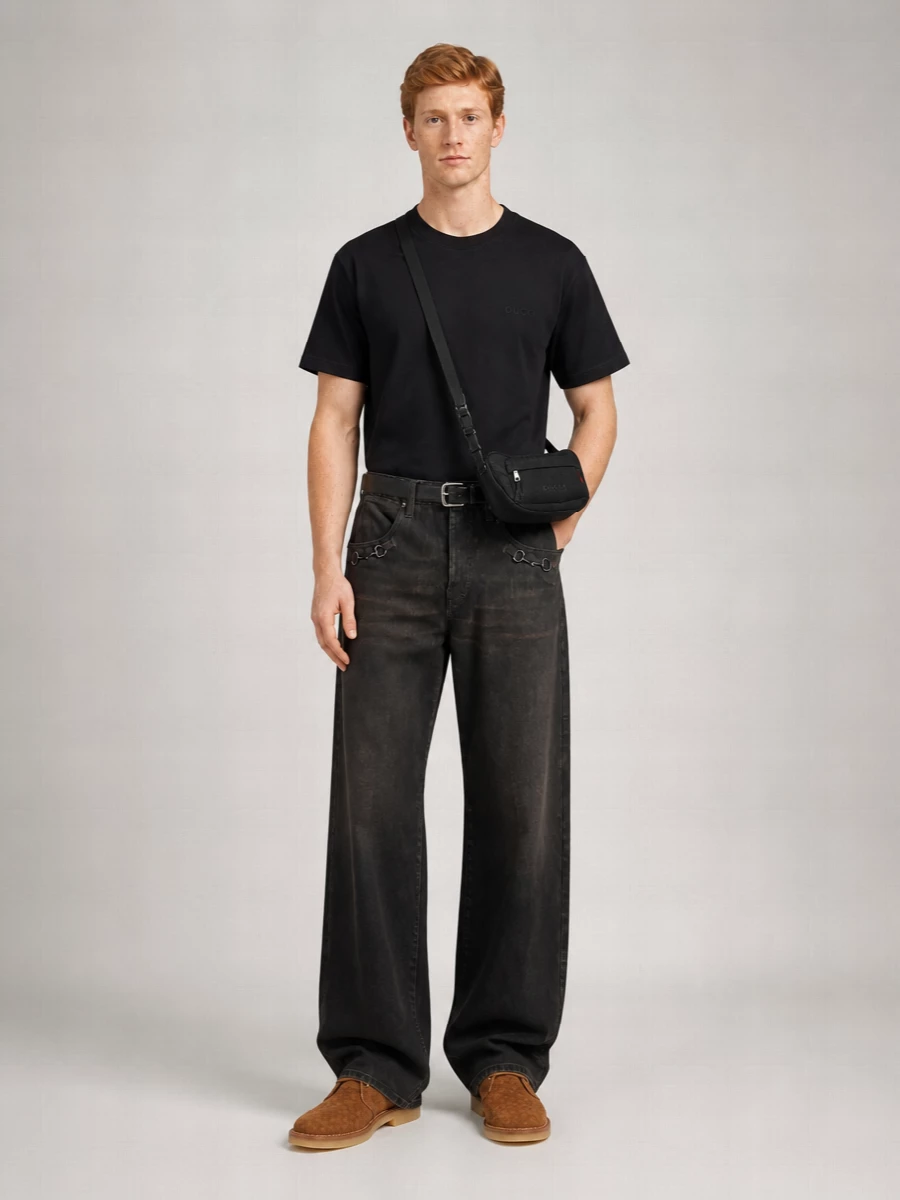 Gucci denim low-rise flared jeans