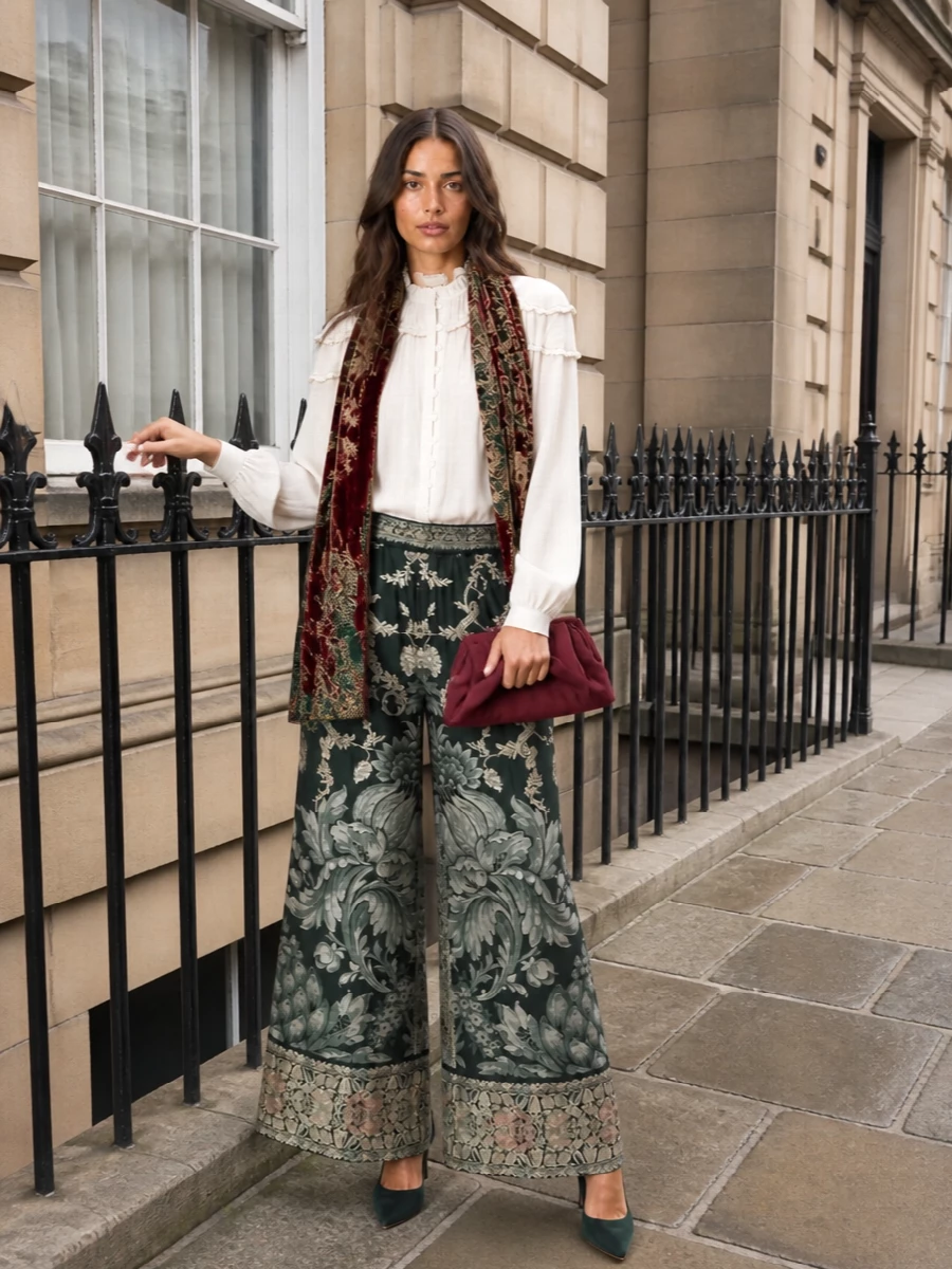 Pierre louise mascia trousers ivory blouse
