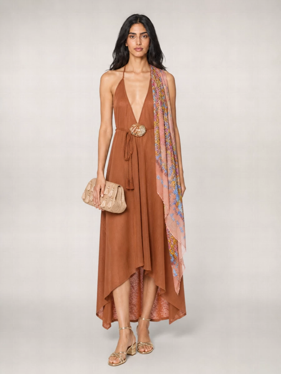 Alanui Linen Maxi Dress