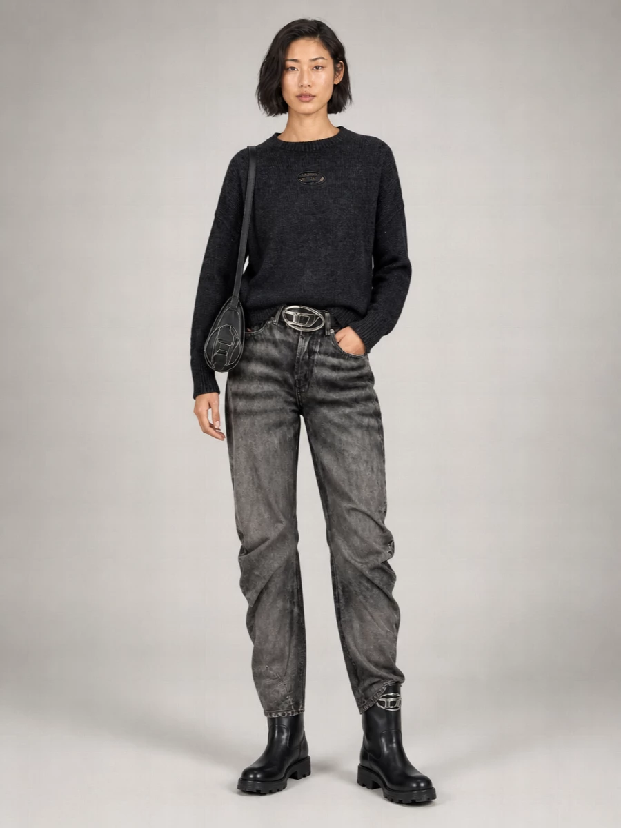 Diesel mid-rise tapered-leg jeans