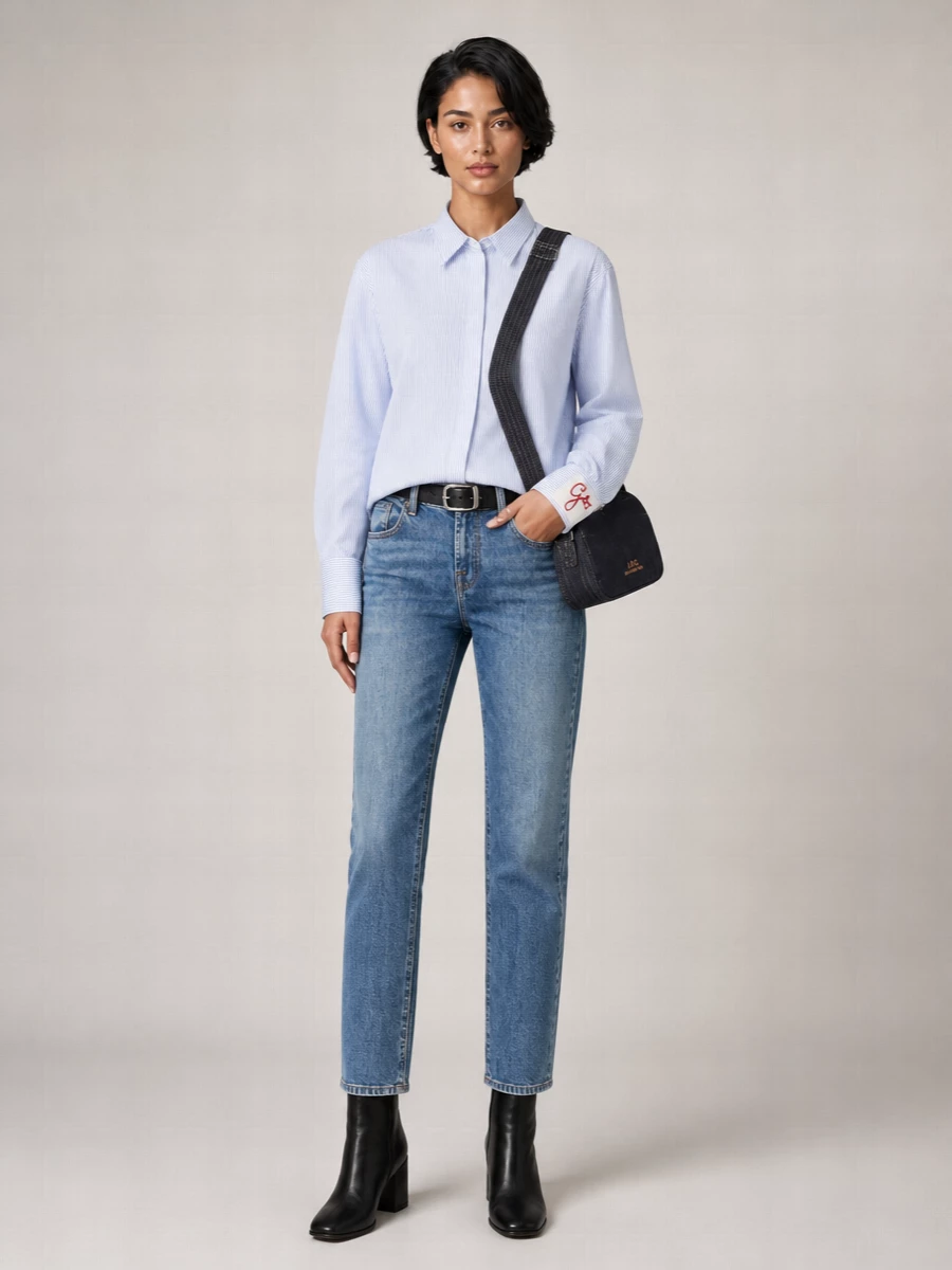 7 For All Mankind Denim Straight-Leg Jeans