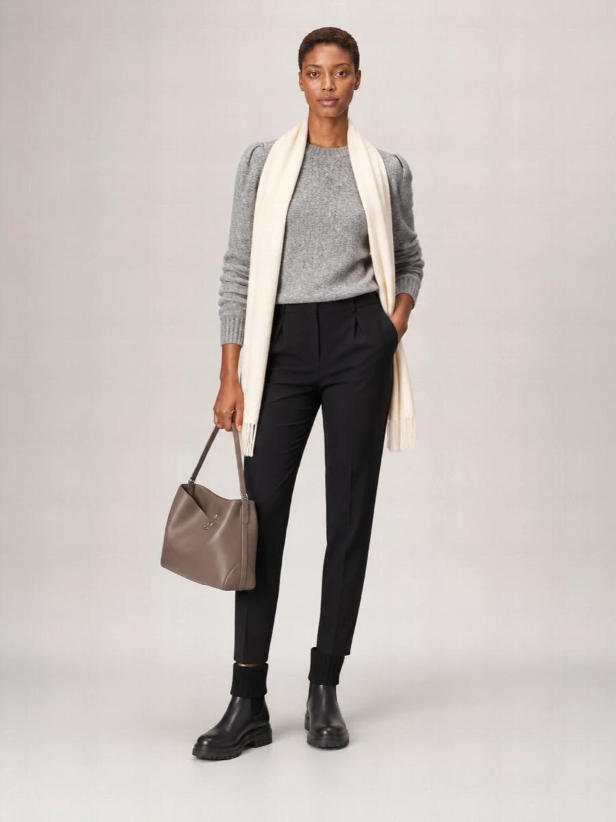 Isabel Marant Wool Blend Textured Knit Crew Neck Sweater