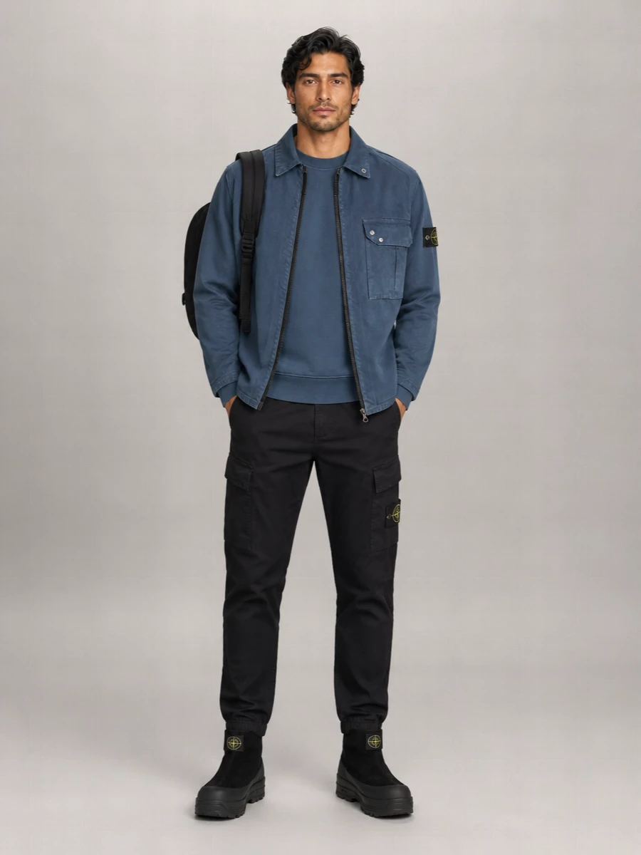 Stone Island denim shirt jacket