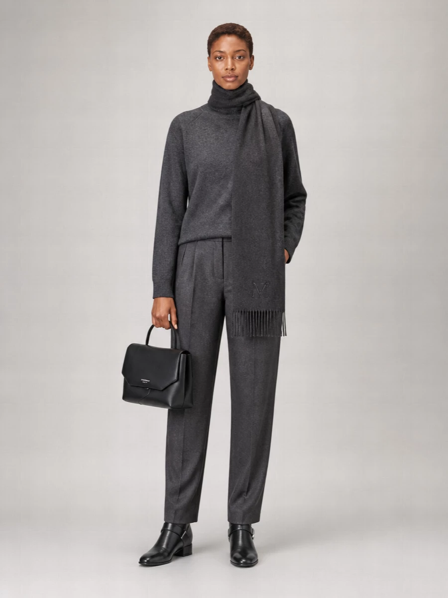Emporio Armani Alpaca Wool Blend Brushed Roll Neck Jumper