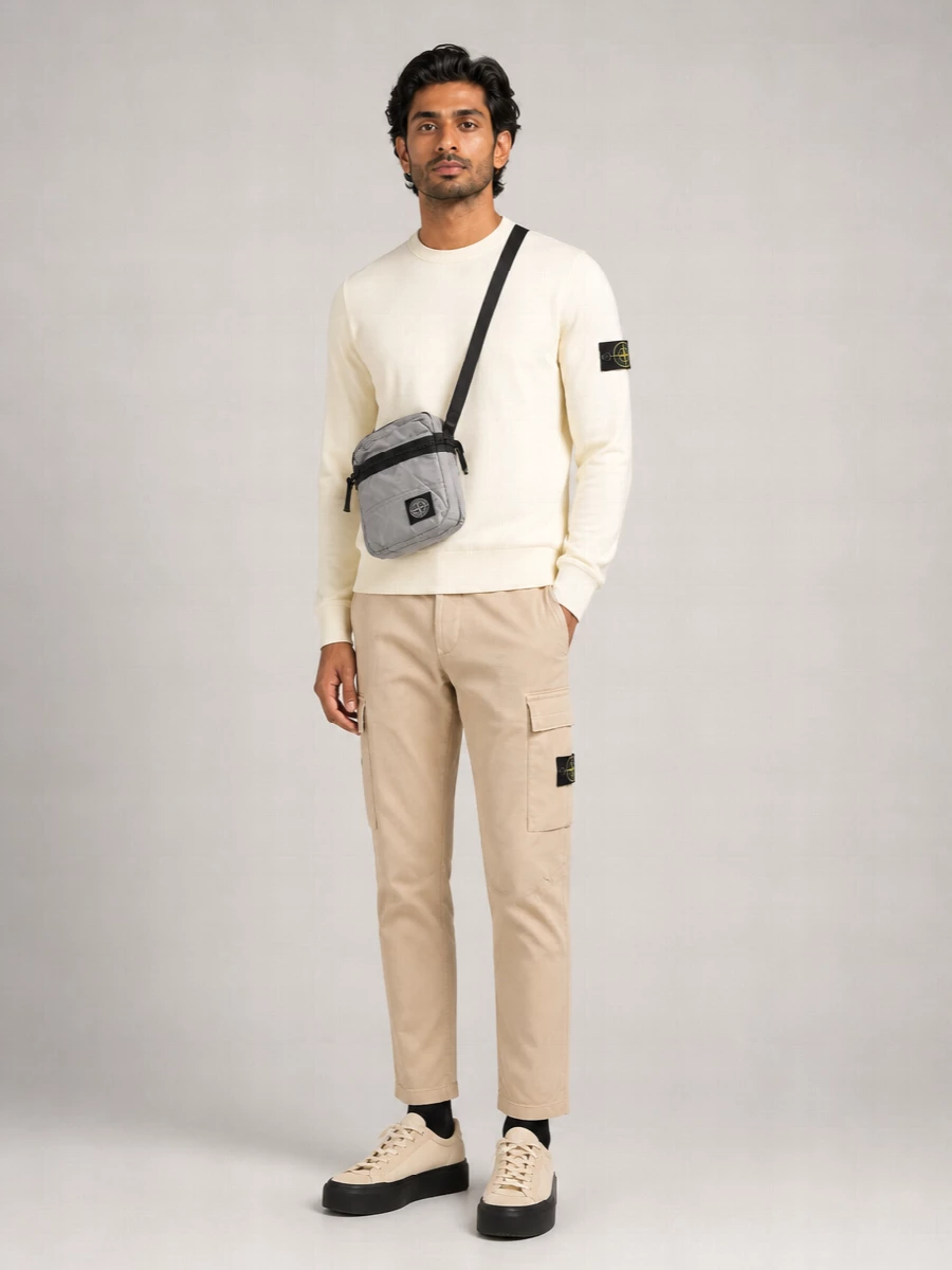 Stone Island Ribbed Cotton Crewneck Sweater