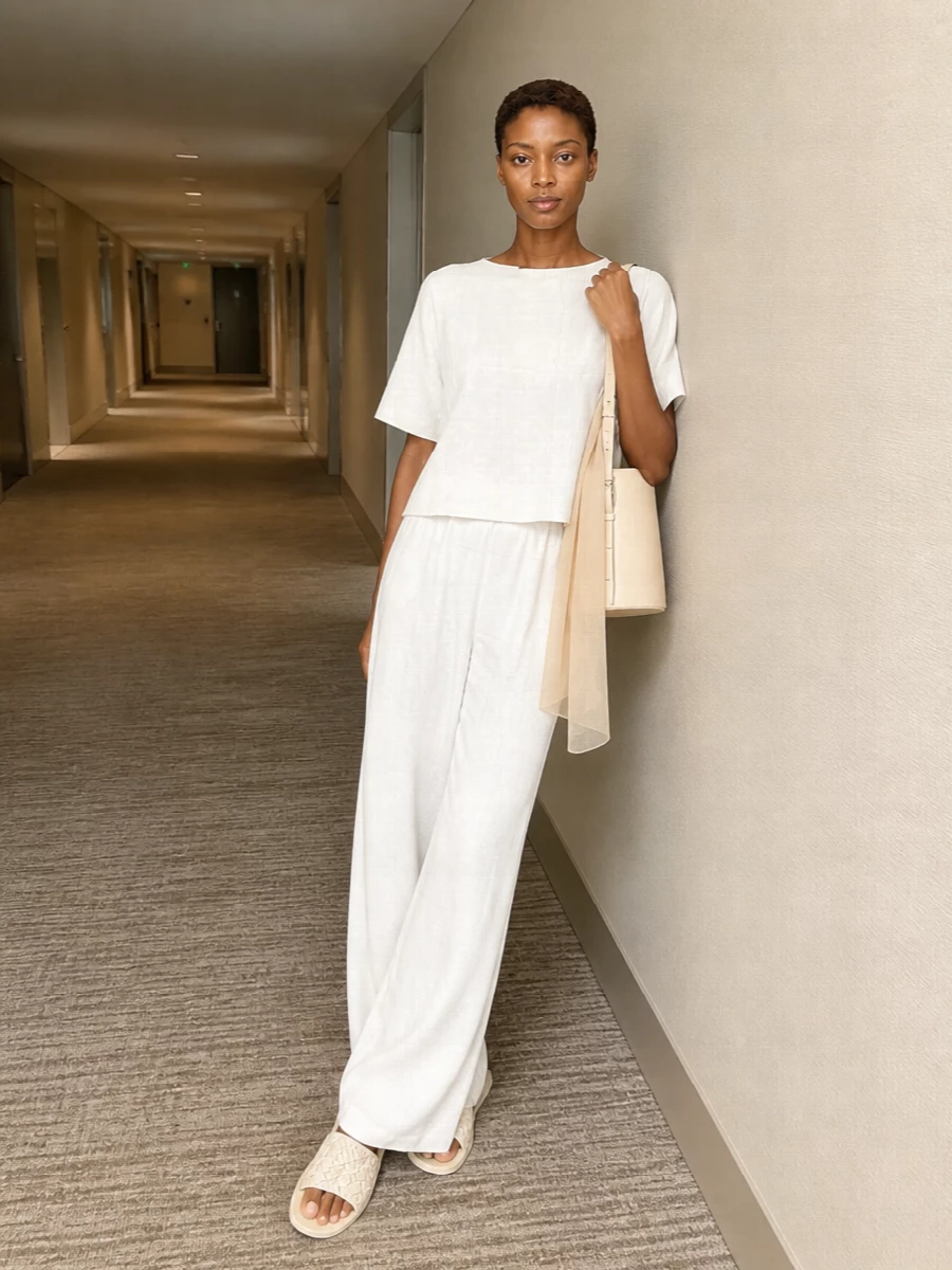 Fabiana filippi white wide leg trousers outfit