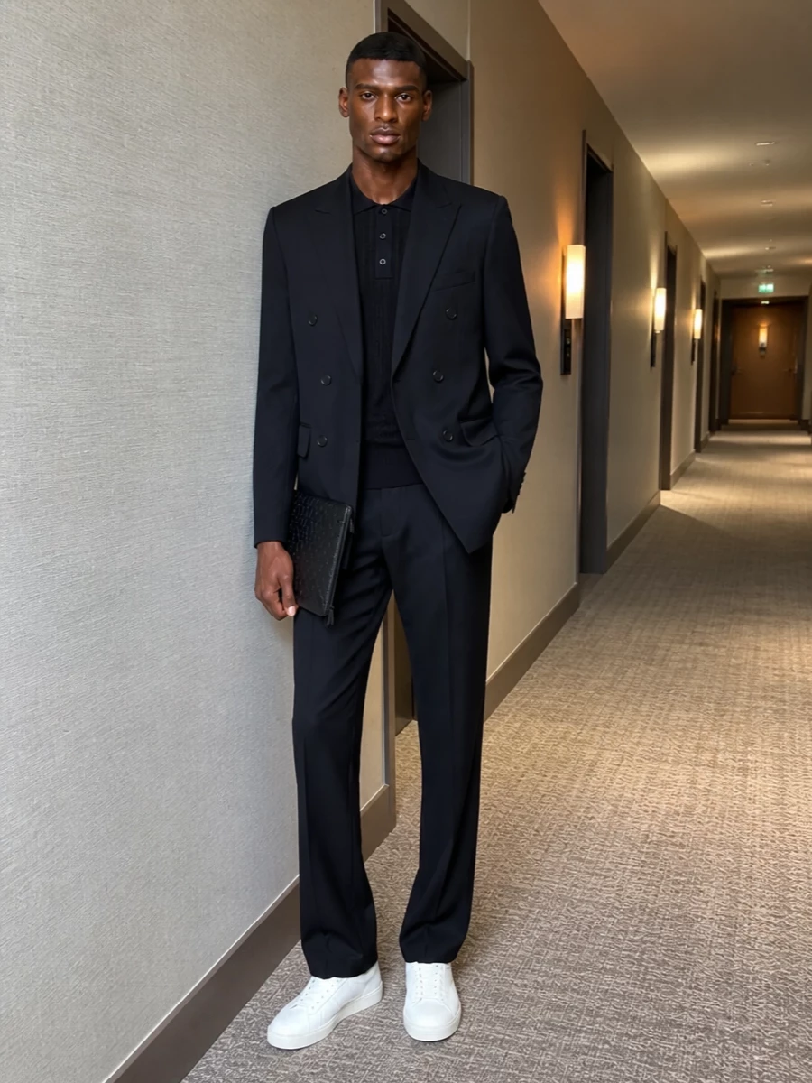 Golden goose black blazer gucci clutch outfit