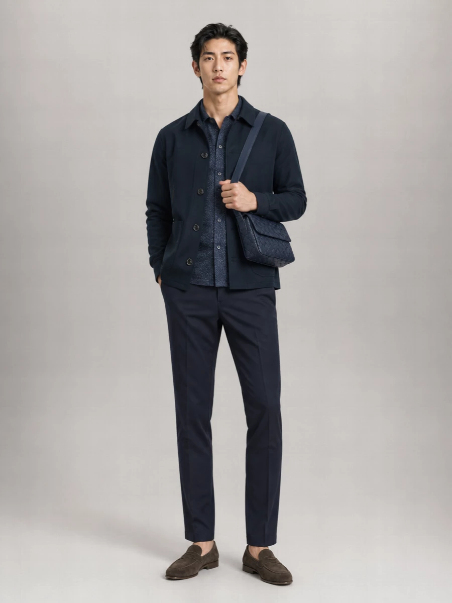 Brioni Linen Blend Shirt Collar Lightweight Jacket