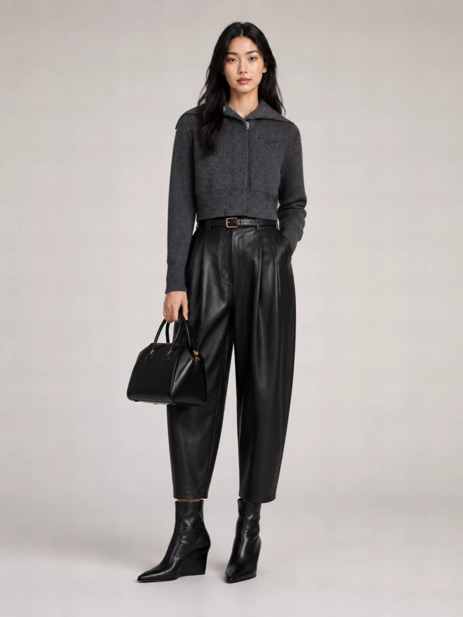 Givenchy Leather Cropped Trousers
