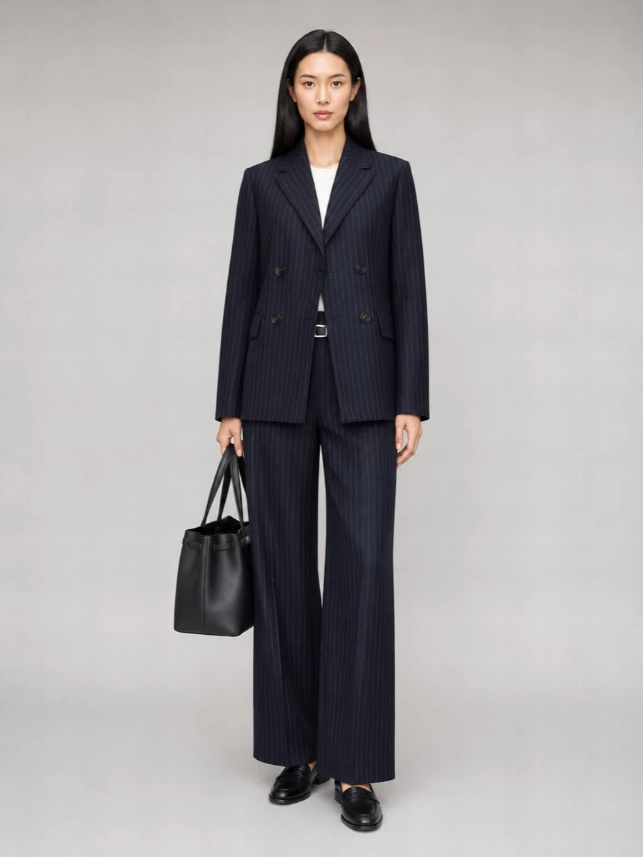 S Max Mara virgin wool wide-leg trousers