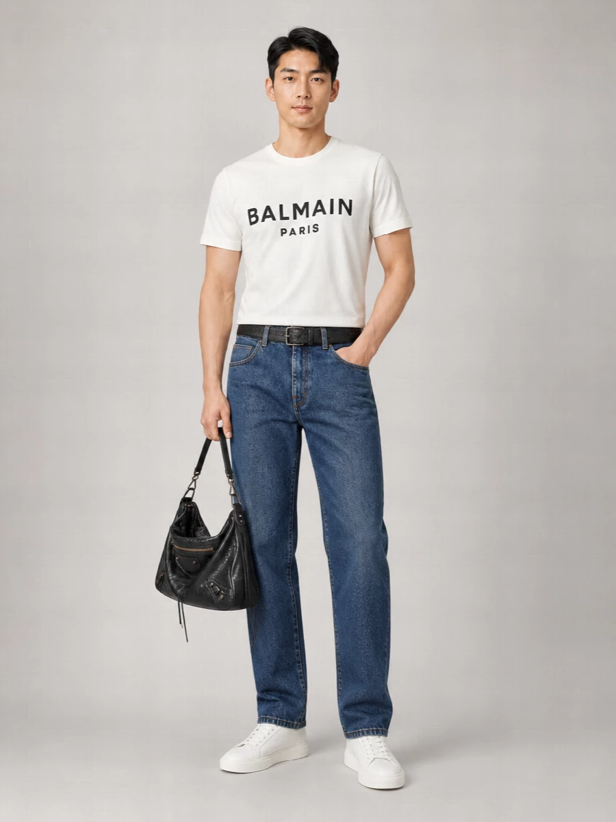 Balenciaga Leather Le City Moto Medium Shoulder Bag
