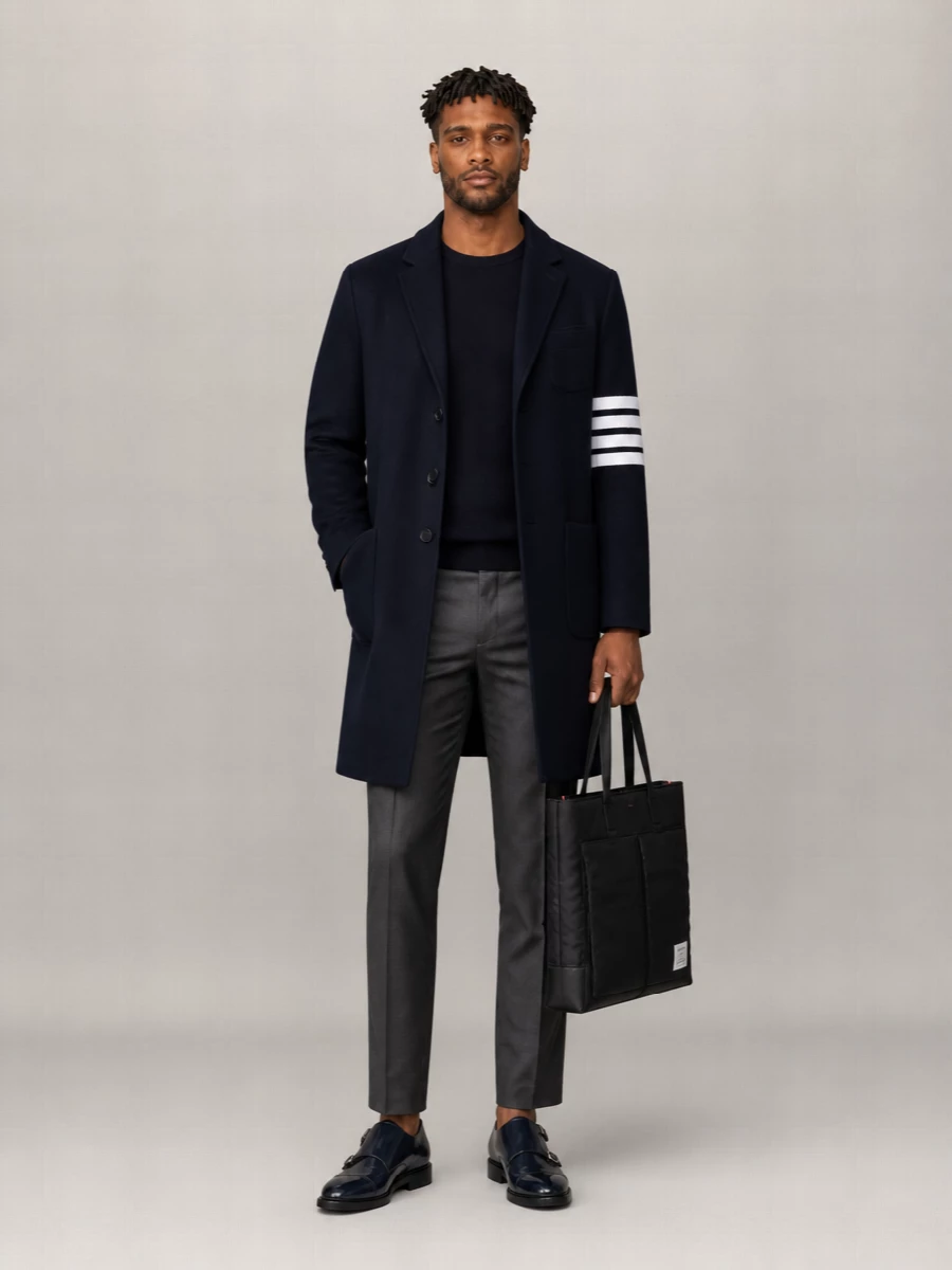 Thom Browne Wool Single-Breasted Full-Length Coat