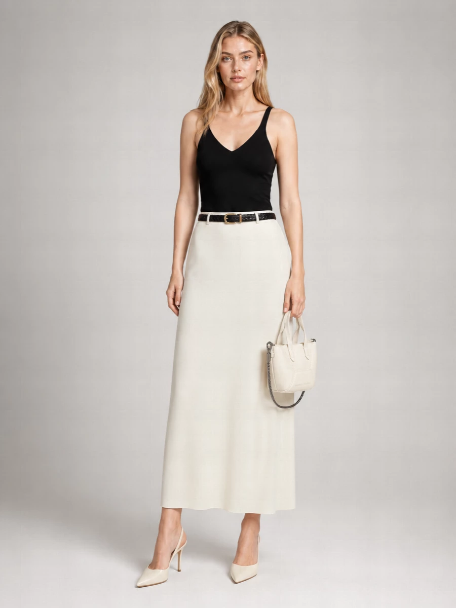Brunello Cucinelli Cotton Embellished V-Neck Sleeveless Tank Top