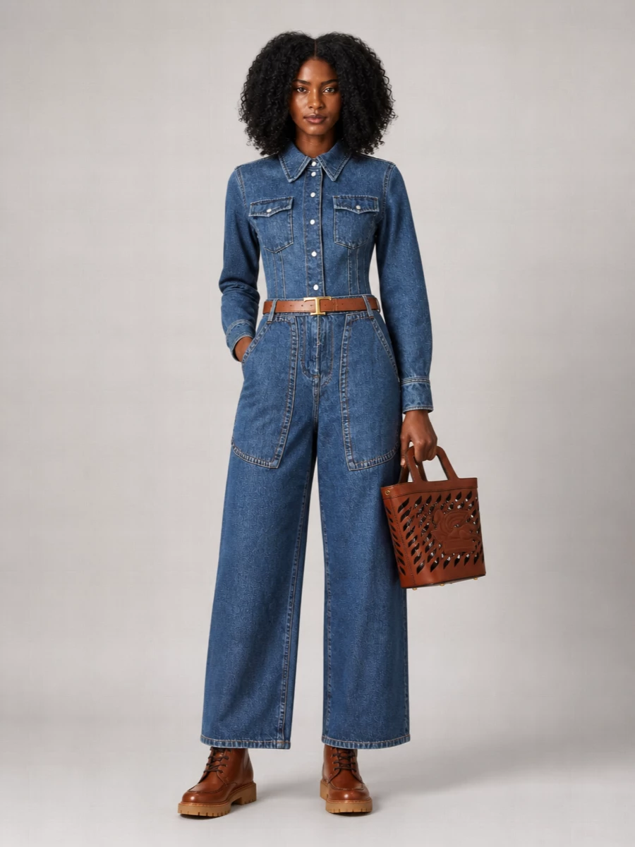 Etro Cotton Wide-Leg Cargo Jeans