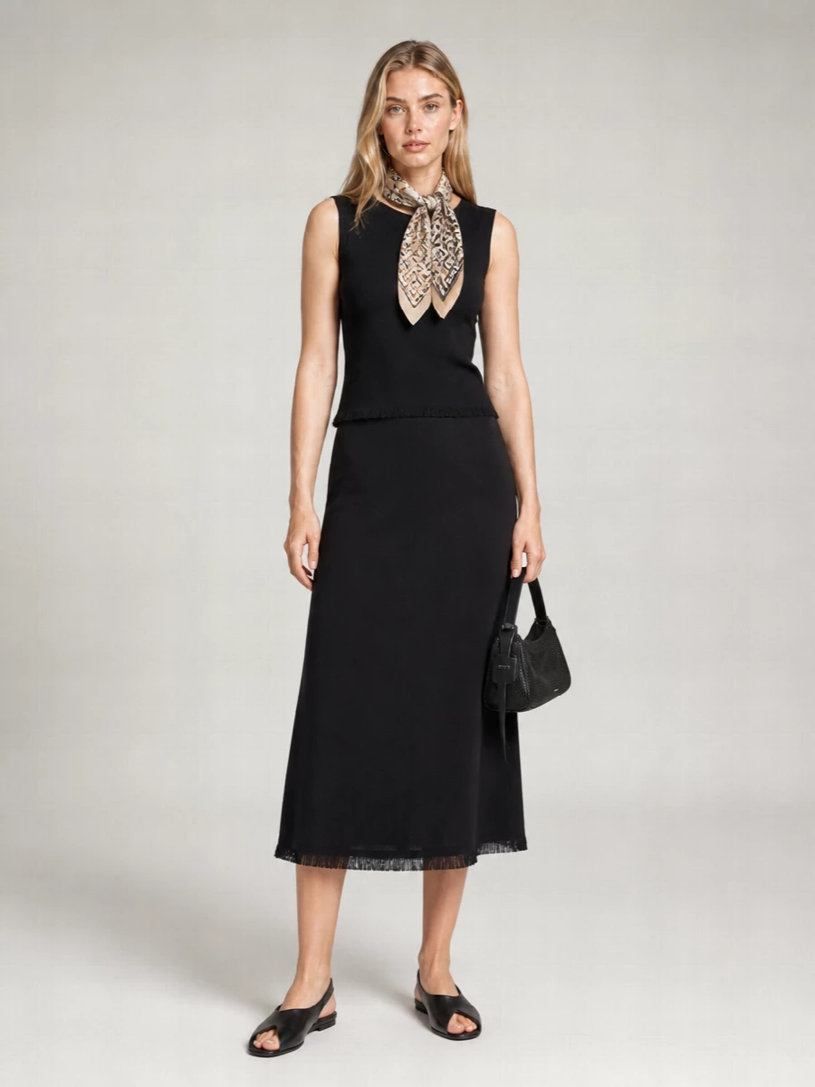 S Max Mara Anika Linen Knitted Top