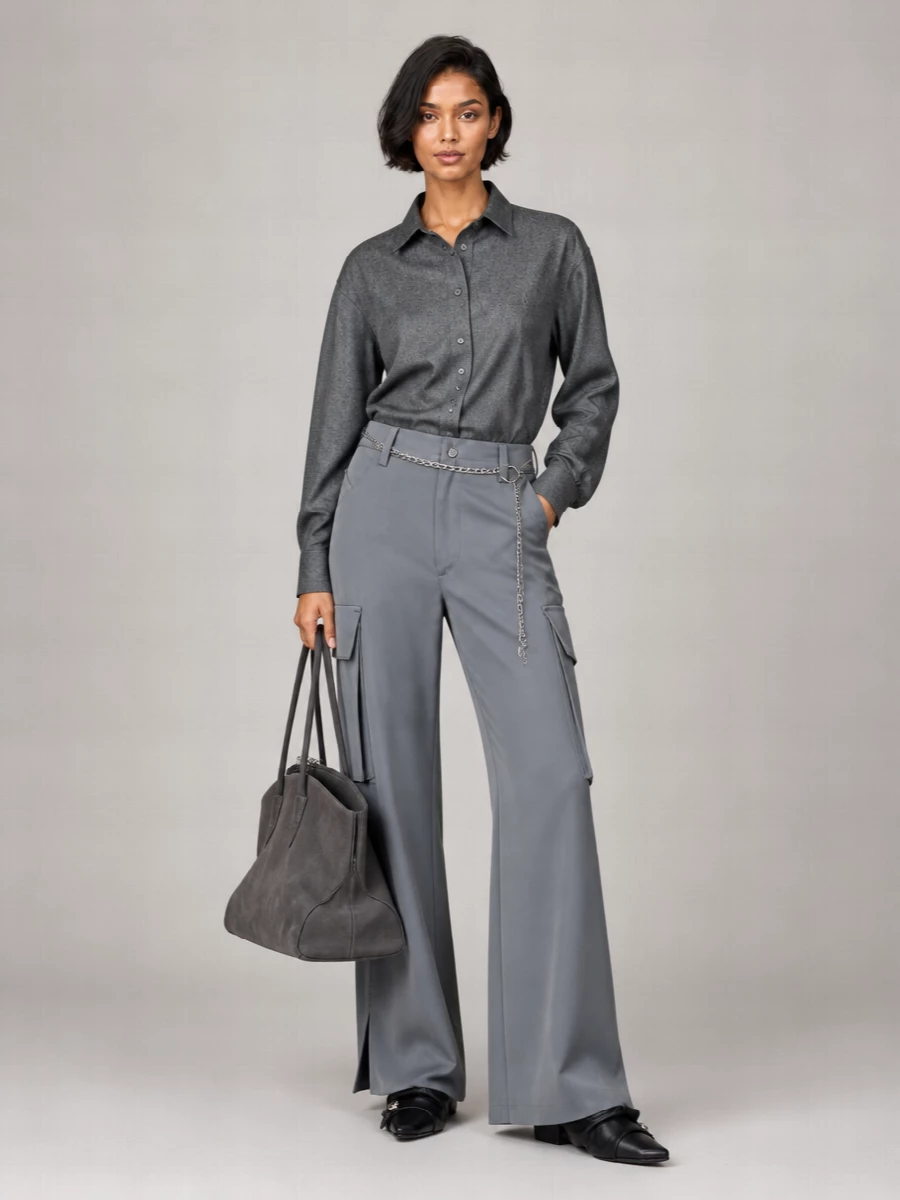 The Attico viscose cargo pants