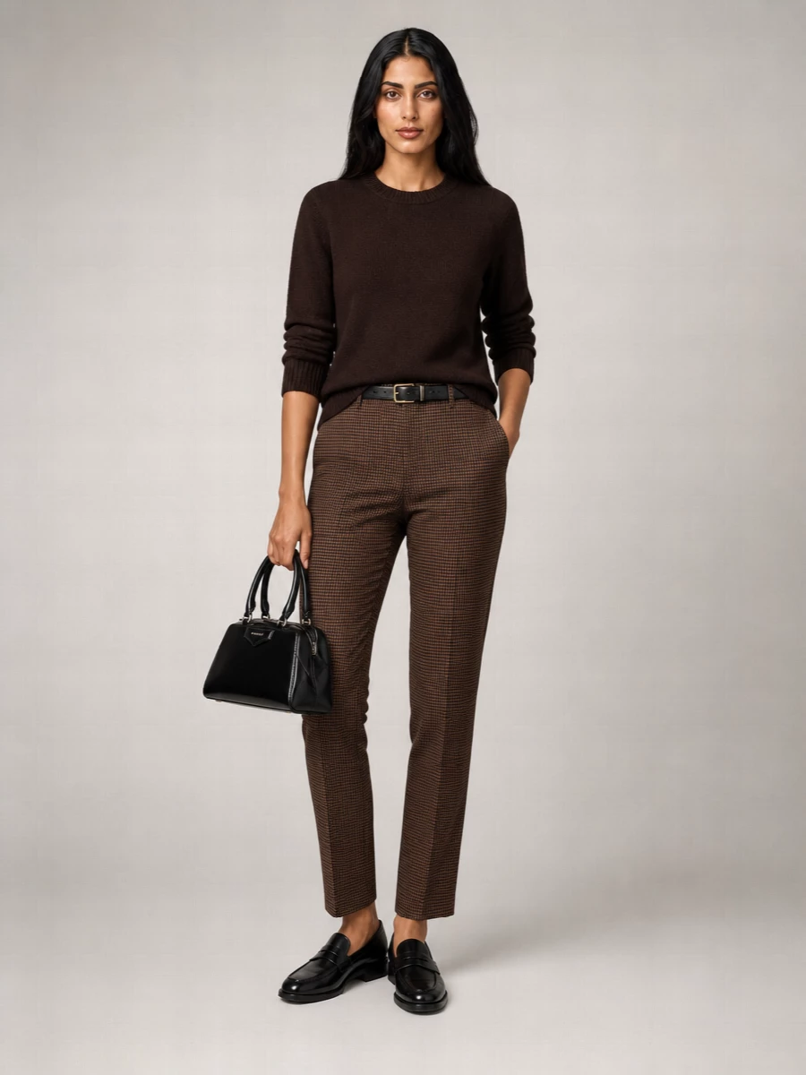 Prada Trousers With Houndstooth Pattern And Pockets