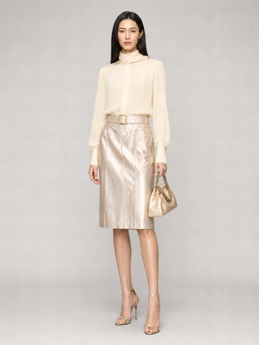 Prada Taffeta Straight Skirt