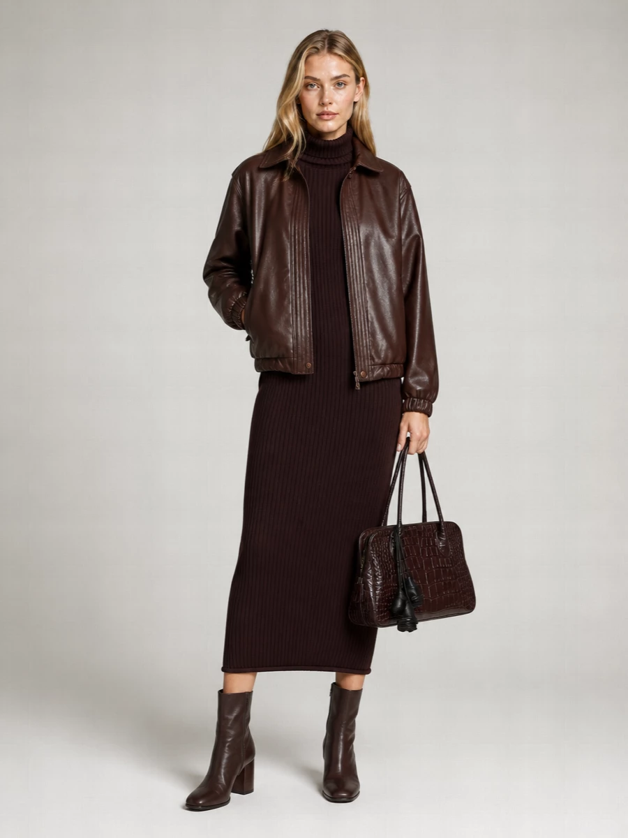 Magda Butrym leather coat